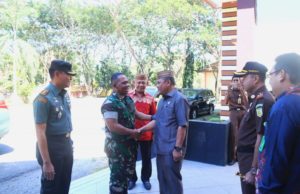 Ketua DPRD Nasir Giasi Didampingi Wabup Terima Kunjungan Danrem 133 Nani Wartabone