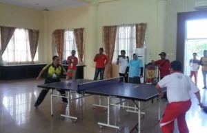 POR-KORPRI, Indra – Thariq Bentrok Pertandingan Eksebisi Tenis Meja