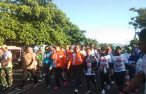 Peringati Hari Patriotik, Bupati Kabgor Bersama KKIG Gelar Jalan Sehat