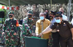 Dampingi Danrem Resmikan RTLH di Gorut, Sekda Puji Kinerja TNI AD