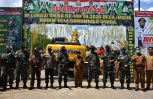 Sukses Hadirkan TMMD ke Atinggola, Bupati Gorut Apresiasi Kodim 1314