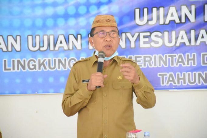 Plt Bupati Boalemo Buka Ujian Dinas dan Ujian Penyesuaian Kenaikan Pangkat PNS
