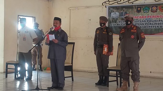 Sekda Boalemo Peringati Upacara HUT Satpol PP, Linmas, dan Damkar