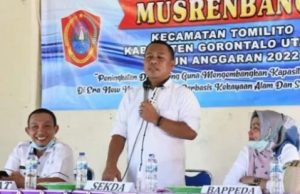 Sekda Ridwan Buka Musrembang Tingkat Kecamatan Tomilito