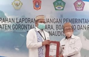 Serahkan LKPD Ke BPK-RI Perwakilan Gorontalo Tahun 2020, Bupati Indra: Alhamdulillah Sebelum Deadline
