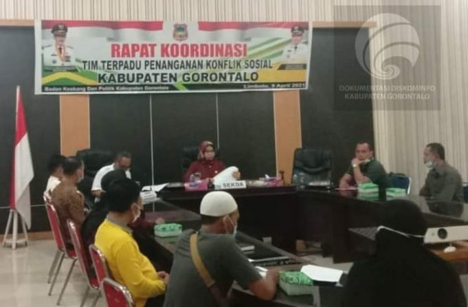 Pemkab Gorontalo Gelar Rakor Penanganan Konflik Sosial