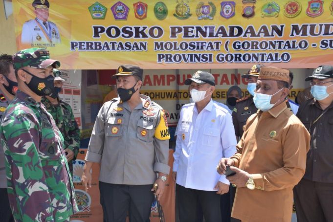 Bupati Saipul Tinjau Pos Perbatasan Gorontalo-Parimo