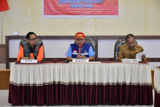 Fokus Penanganan Dampak Banjir, Bupati Saipul A. Mbuinga Menggelar Rakor dengan Instansi Terkait