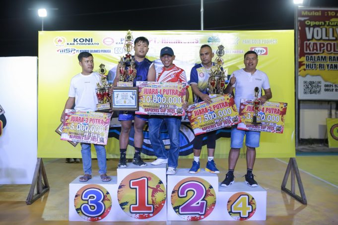 Turnamen Volleyball Kapolres Pohuwato Cup Berakhir, “Lemito” dan “Mopiyohu” Meraih Juara 1