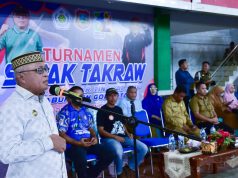 Meriahkan HUT Ke-352 Kabgor, Bupati Sopyan Puhi Membuka Turnamen Sepak Takraw Pelajar